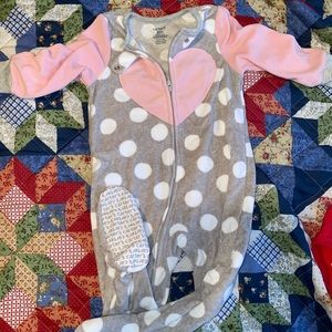 18m girls fleece onesie